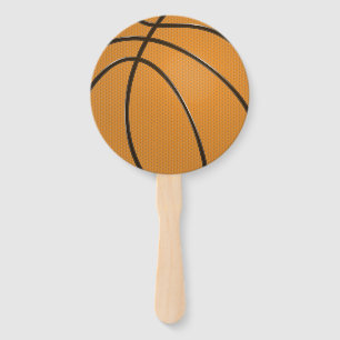 Sporty Stylised Basketball Hand Fan
