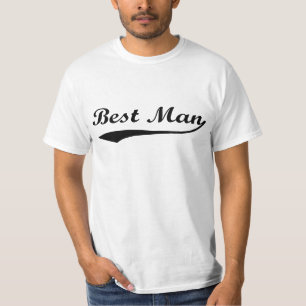 Sporty swash Best Man Black T-Shirt