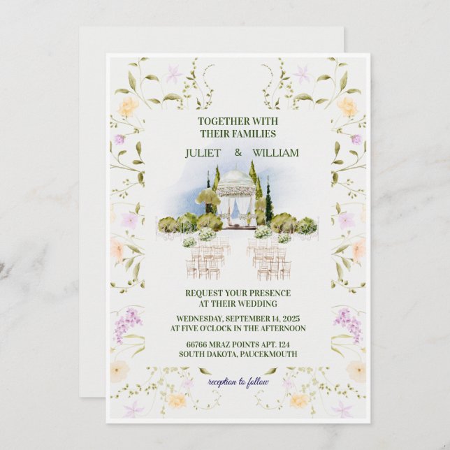 Sporty Wedding Invitation | Glass House  (Front/Back)