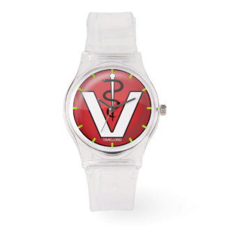 Sporty with pink Silicone Strap watch vet