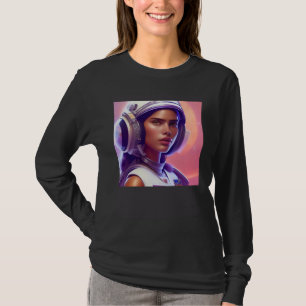 Sporty Woman Astronaut on Mars Jupiter Cosmos Univ T-Shirt
