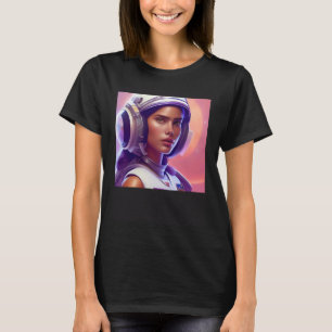Sporty Woman Astronaut on Mars Jupiter Cosmos Univ T-Shirt