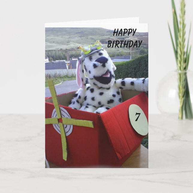 Spot flys his imagination card (Front)