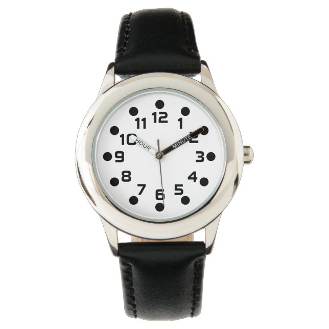 Spot Markers - Black on White Watch (Front)