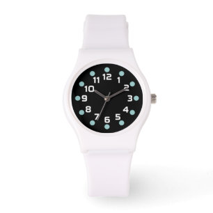 Spot Markers - Lt Blue Green and White on Black Watch