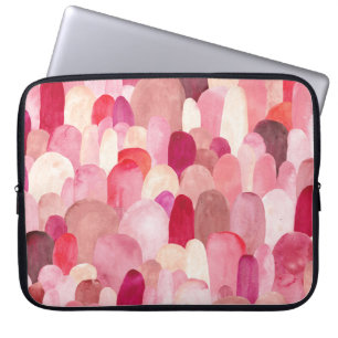 Spot Medley: Pink-Red Textile Dream. Laptop Sleeve