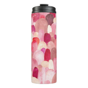Spot Medley: Pink-Red Textile Dream. Thermal Tumbler