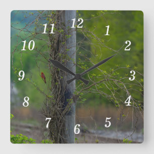 Spot Of Red Wall Clock