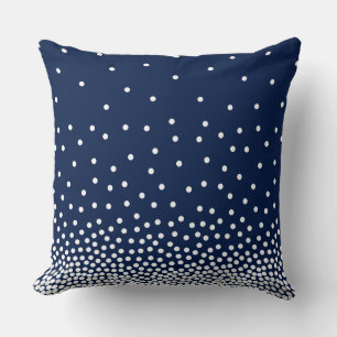 Spot Shaded 240816 - White and Midnight Blue Cushion