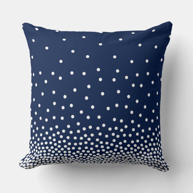 Spot Shaded 240816 - White and Midnight Blue Cushion (Front)