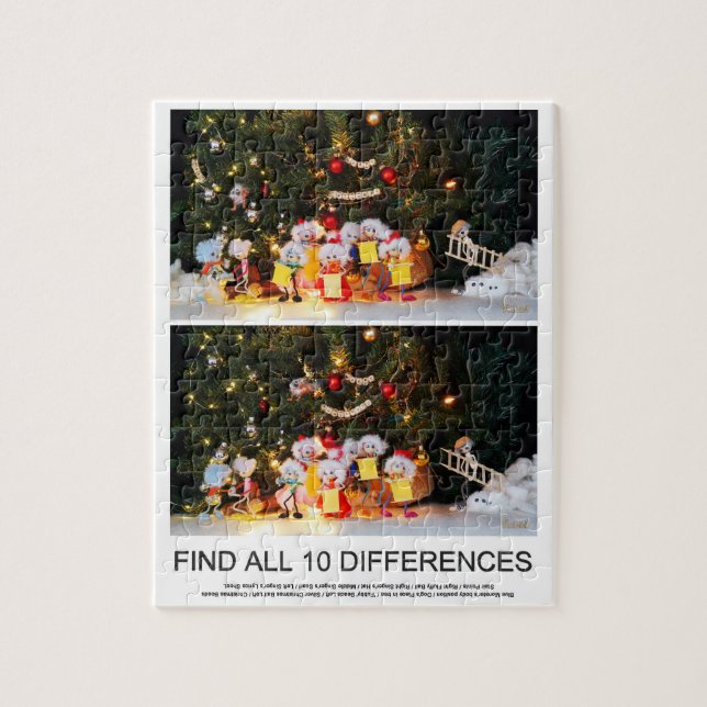Spot the difference of 10 differences of the Chris Jigsaw Puzzle (Vertical)