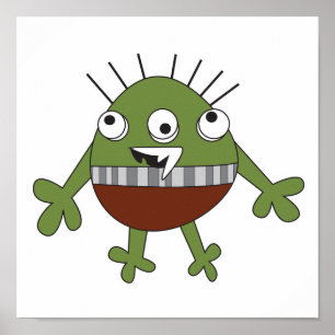spot the goofy green monster poster