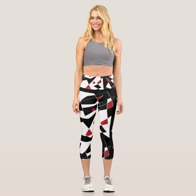 Spot the Red Balls  Capri Leggings (Front)