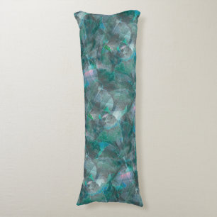 Spoted greenish cyan over unfinished wall plaster  body cushion