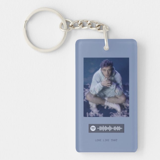 spotify LAUV blue key Key Ring (Front)