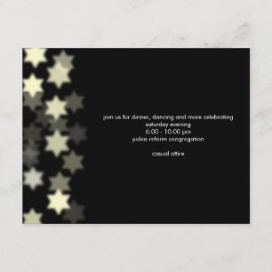 Spotlight Bar Mitzvah Custom Reception Invitation