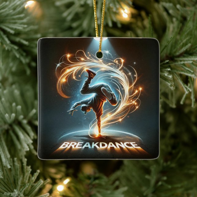 "Spotlight Groove" - ​​dancing in the spotlight! Ceramic Ornament (Tree)
