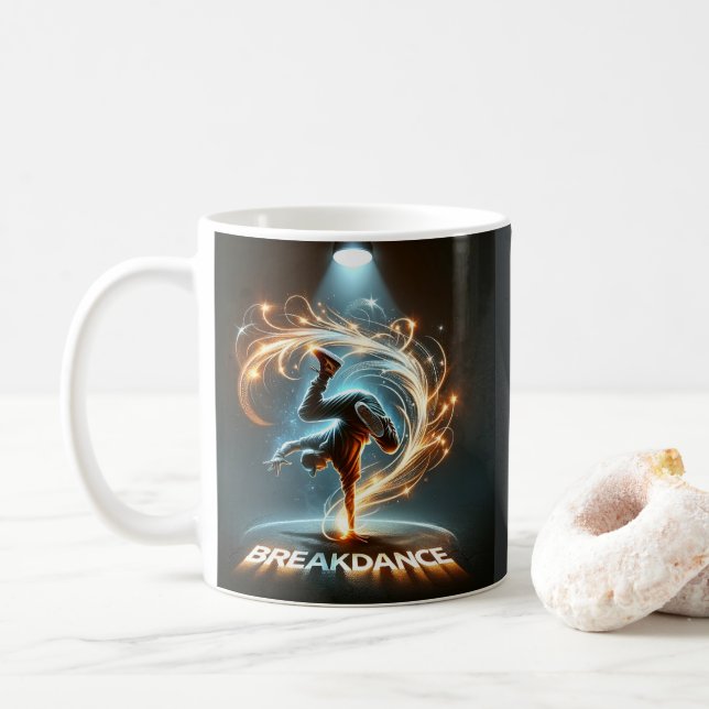 "Spotlight Groove" - ​​dancing in the spotlight! Coffee Mug (With Donut)