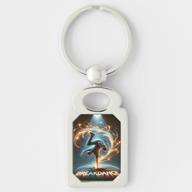 "Spotlight Groove" - ​​dancing in the spotlight! Key Ring (Front)