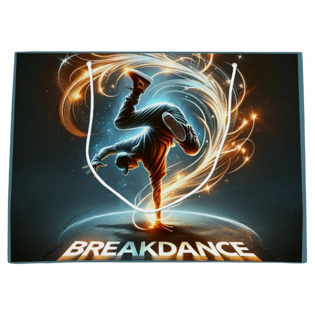 "Spotlight Groove" - ​​dancing in the spotlight! Large Gift Bag (Front)