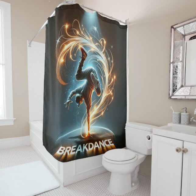 "Spotlight Groove" - ​​dancing in the spotlight! Shower Curtain (In Situ)