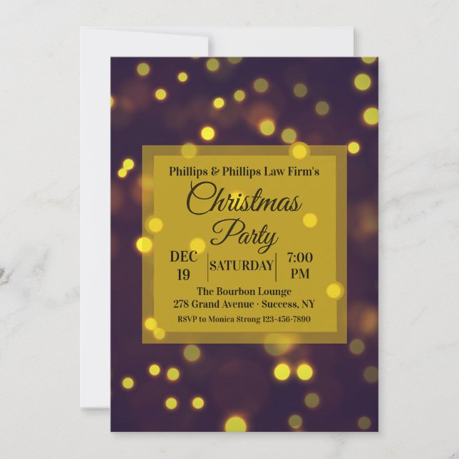 Spotlight on Christmas Invitation (Front)