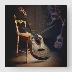 Spotlight on Guitar  Wall Clock