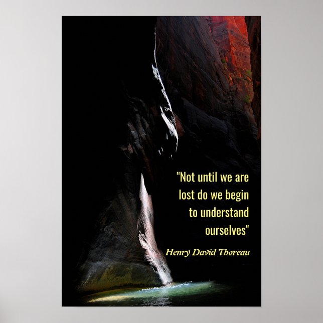 Spotlight on the Water with Quote Poster (Front)