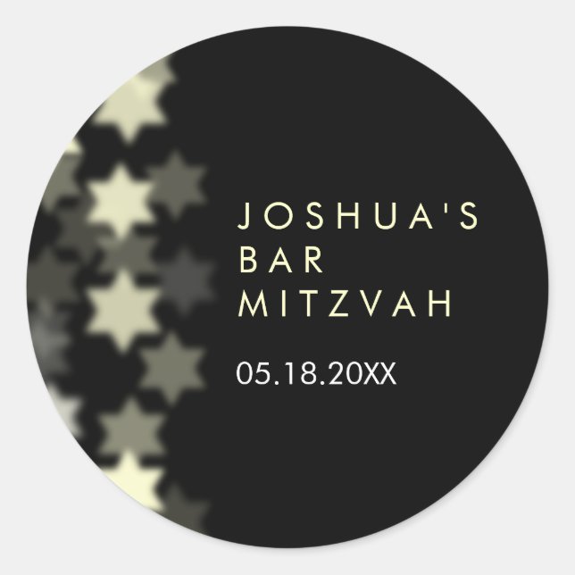 Spotlight Star of David Bar/Bat Mitzvah sticker (Front)