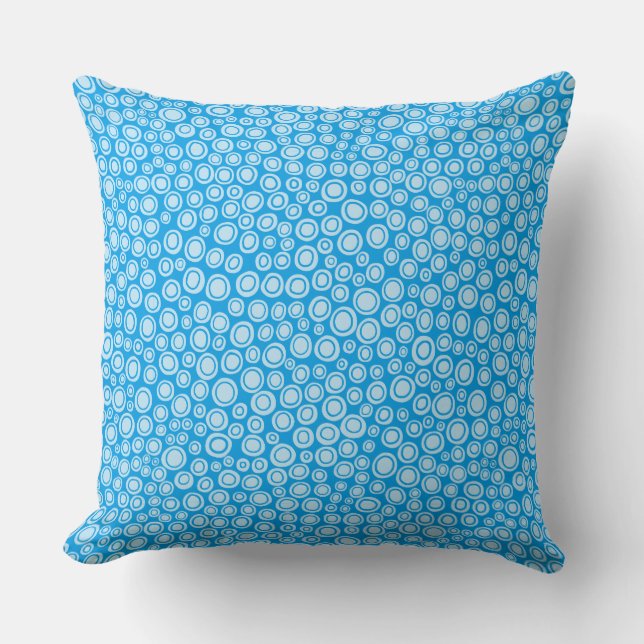 Spots 071215 - Semi-transparent on Blue 009dea Cushion (Front)