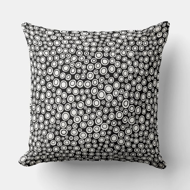Spots 071215 - White on Black Cushion (Front)