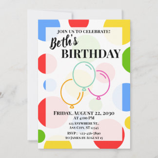 Spots and Dots Invitation