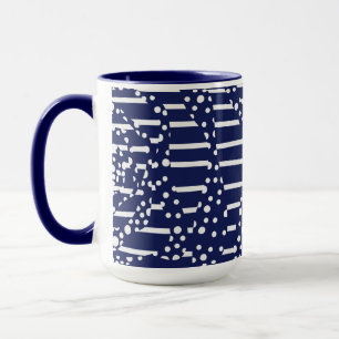Spots and Stripes 2 - Blue and White Mug