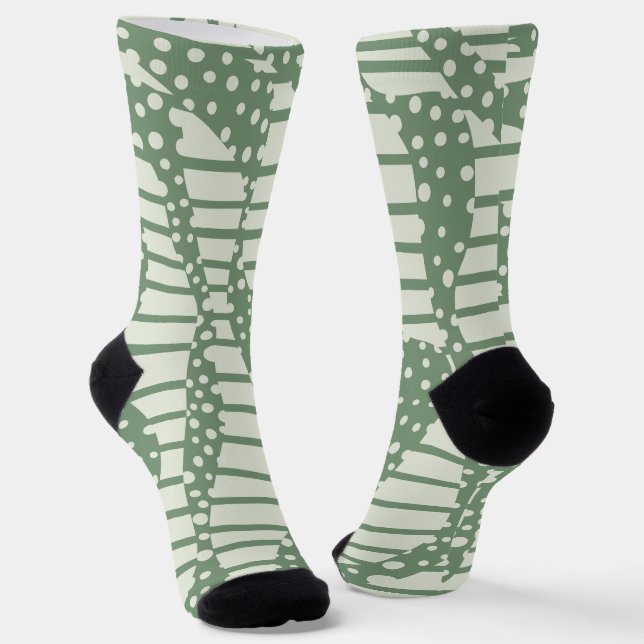 Spots and Stripes 2 - Green Socks (Angled)