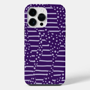 Spots and Stripes 2 - Purple iPhone 14 Pro Max Case