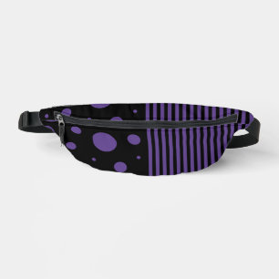Spots and Stripes in Purple and Black Bum Bags