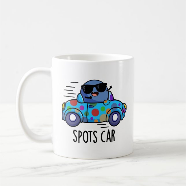 Spots Car Funny Sports Car Pun  Coffee Mug (Left)