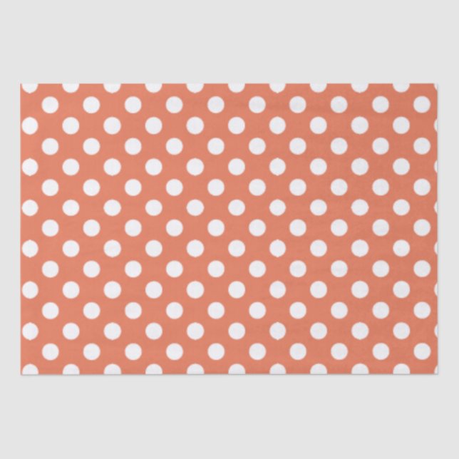 Spots Design Burnt Sienna Tissue Paper (Front)