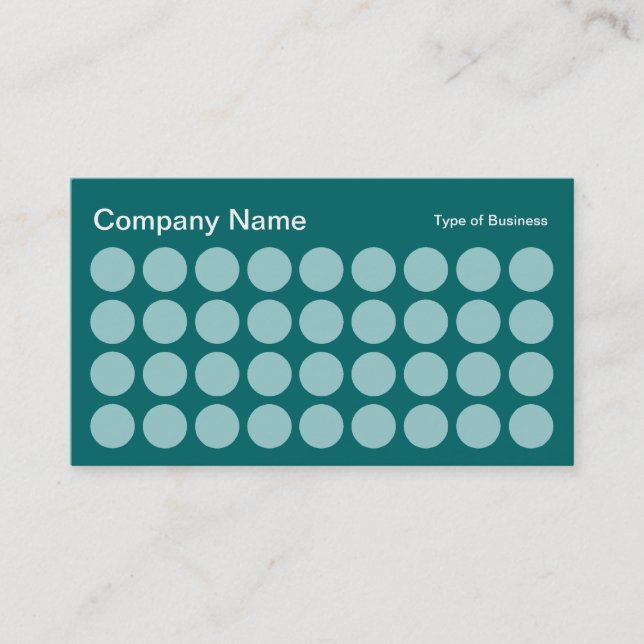 Spots - Lt Blue Green on Moss Green Business Card (Front)