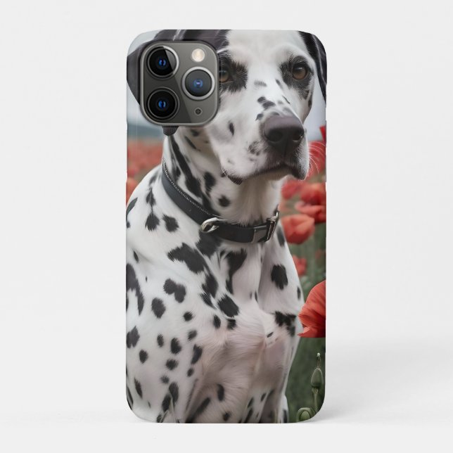 **"Spots of Joy: Dalmatian in a Red Poppy Field"** Case-Mate iPhone Case (Back)