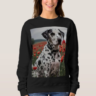 **"Spots of Joy: Dalmatian in a Red Poppy Field"** Sweatshirt