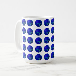 Spots of Strategy: Blue Polka Dots Lawn Bowls Coffee Mug