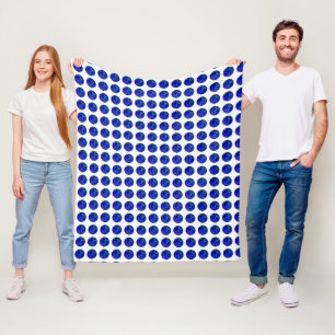 Spots of Strategy: Blue Polka Dots Lawn Bowls Fleece Blanket
