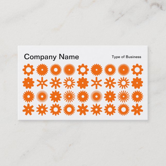 Spots - Orange on White Business Card (Front)