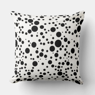 spotted black decor cushion