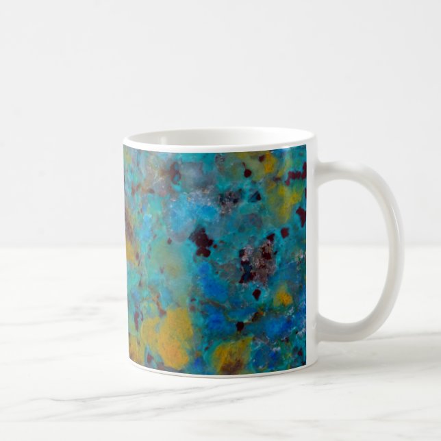 Spotted Blue Chrysocolla Jasper Coffee Mug (Right)