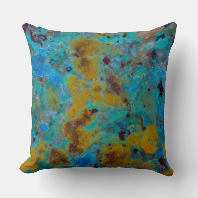 Spotted Blue Chrysocolla Jasper Cushion (Front)