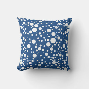 spotted blue decor cushion