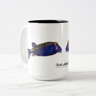 Spotted Boxfish mug, Ostracion meleagris Two-Tone Coffee Mug