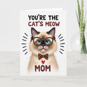 Spotted Cat Mom Card